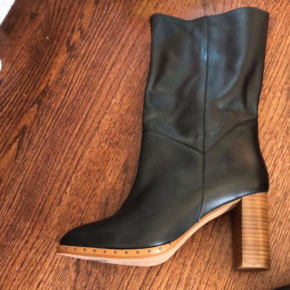 All Saints Millie Block Heel Bootie in Black size 9